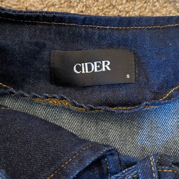 NEW WITHOUT TAGS Cider Dark Denim Blouse with Tie Details Size Small - Picture 6 of 6